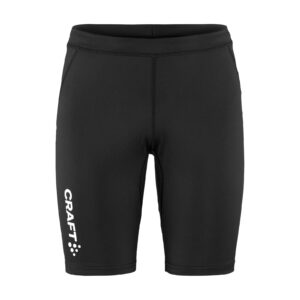 Licra corta Craft Rush 2.0 Short Tights negra para hombre vista de frente sobre fondo blanco