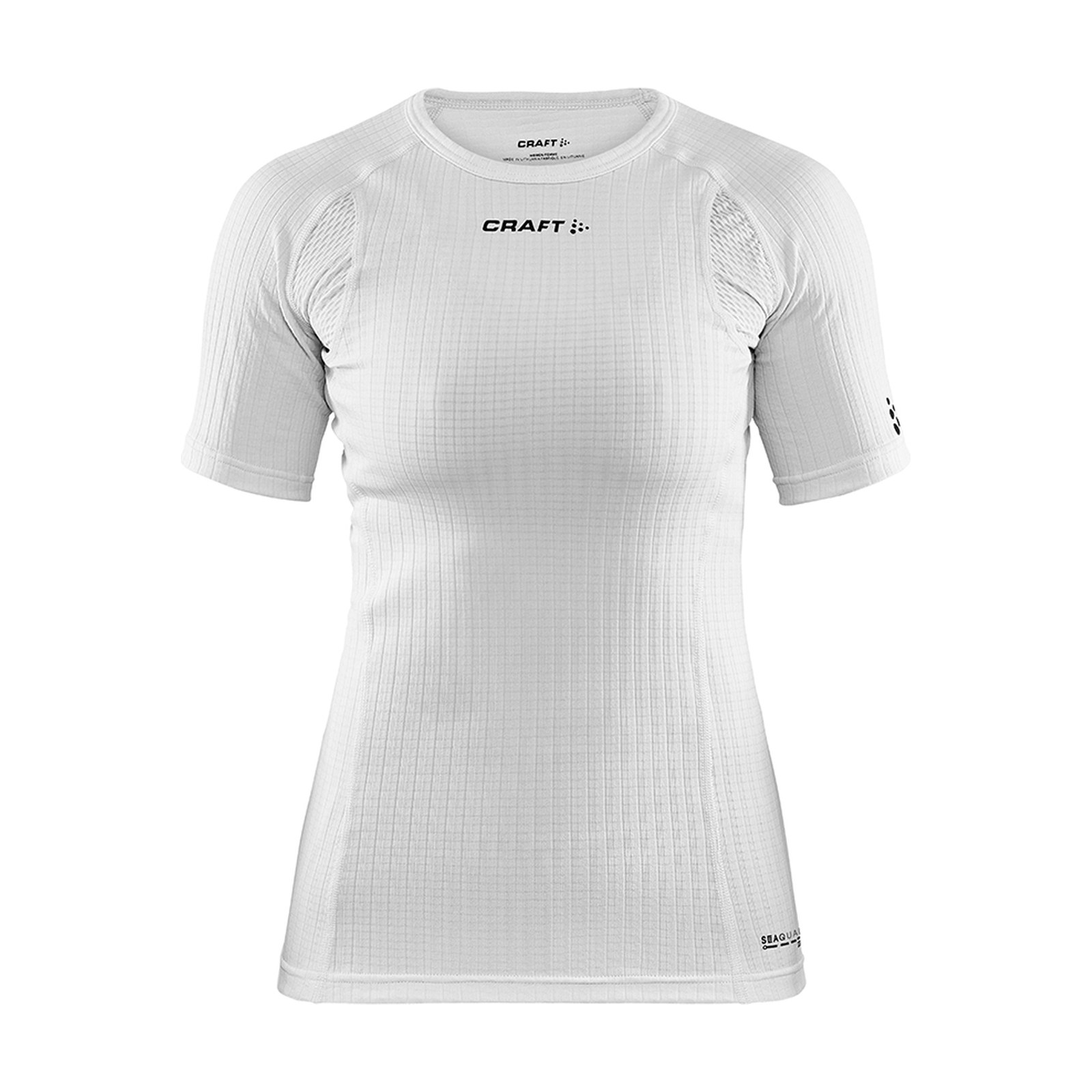 1715 img 1 5 fondo blanco Camiseta Craft Active Extreme X de mujer manga corta blanca vista de frente sobre fondo blanco