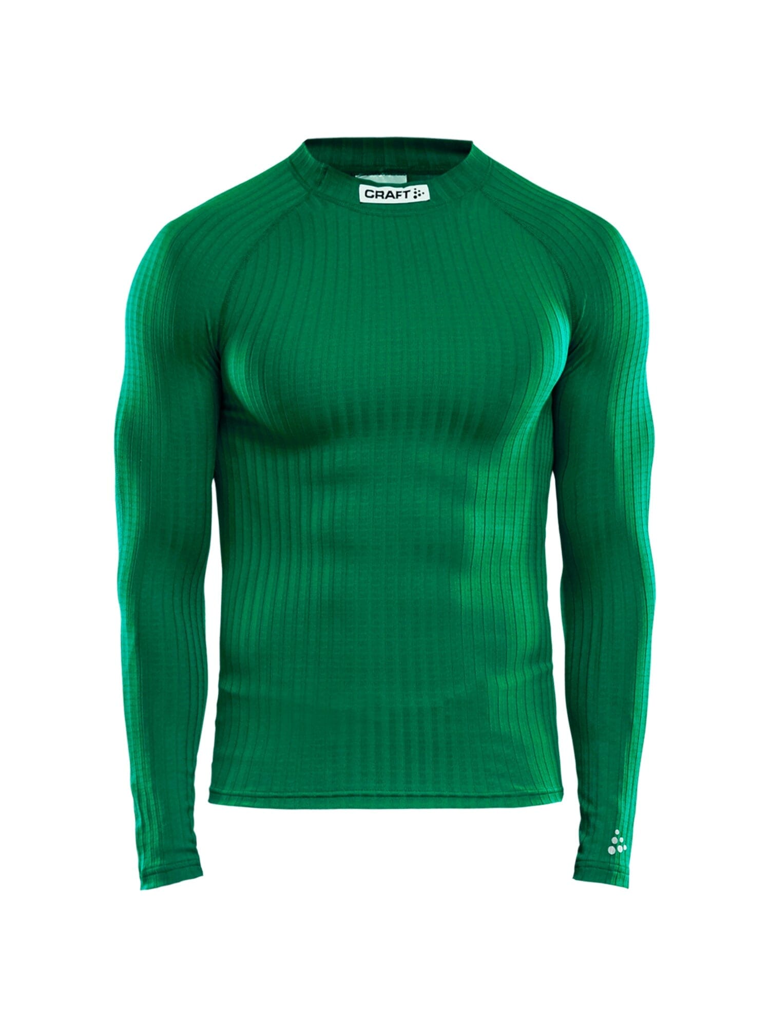 img 1 Camiseta Craft Progress Baselayer manga larga verde vista de frente sobre fondo blanco