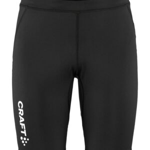 Licra corta Craft Rush 2.0 Short Tights negra para hombre vista de frente sobre fondo blanco